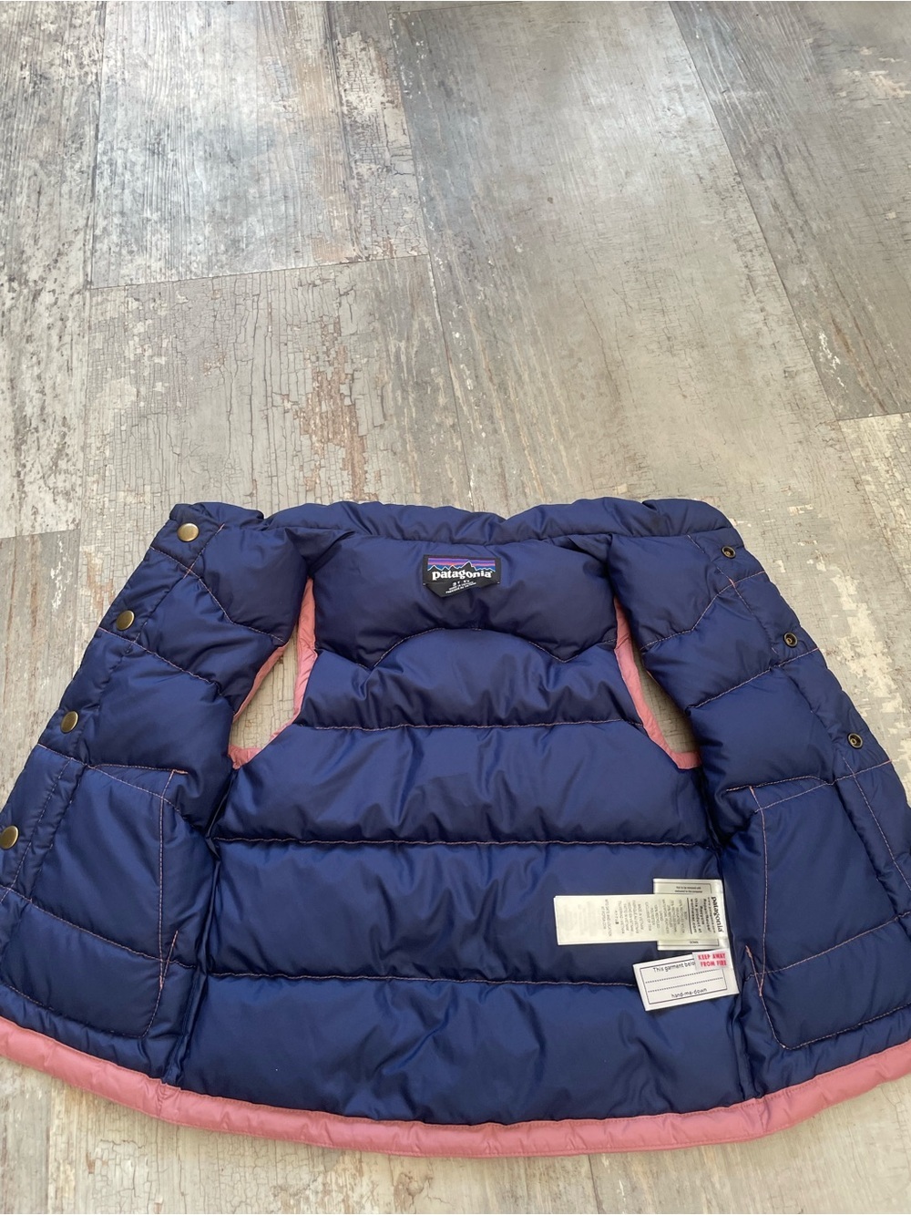 Patagonia Girl’s 3T Waterfowl Feather Down Filled Vest - Picture 4 of 7